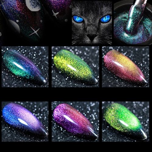 Galaxy Cat Eye Gel Hologr Aphic Chameleon 9D Nagellackmagnet