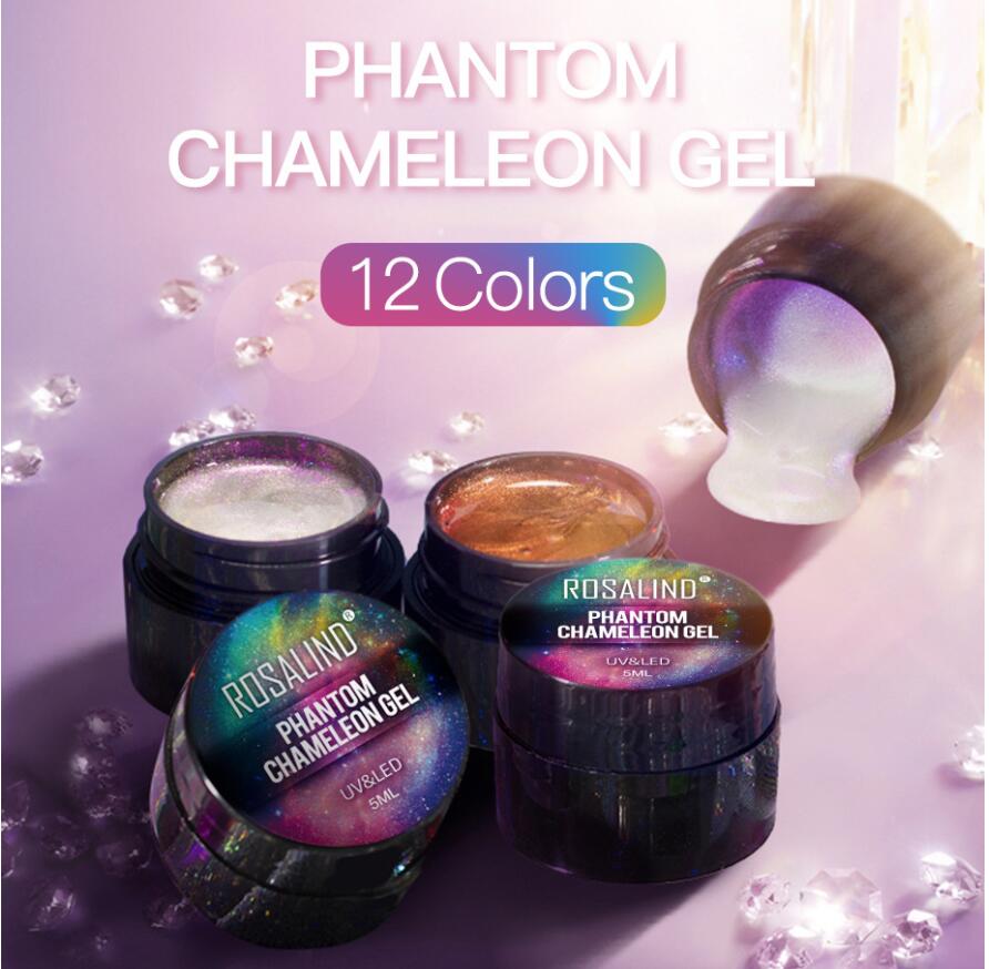 Chameleon super fine glitter UV LED gel 12färger 5ml