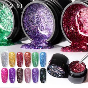 Lace shiny glitter UV gel nail polish C