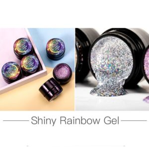 Pop färger Shiny Glitter Gel Nail Polish Ultra Pigment 5ml 12 färger omslag