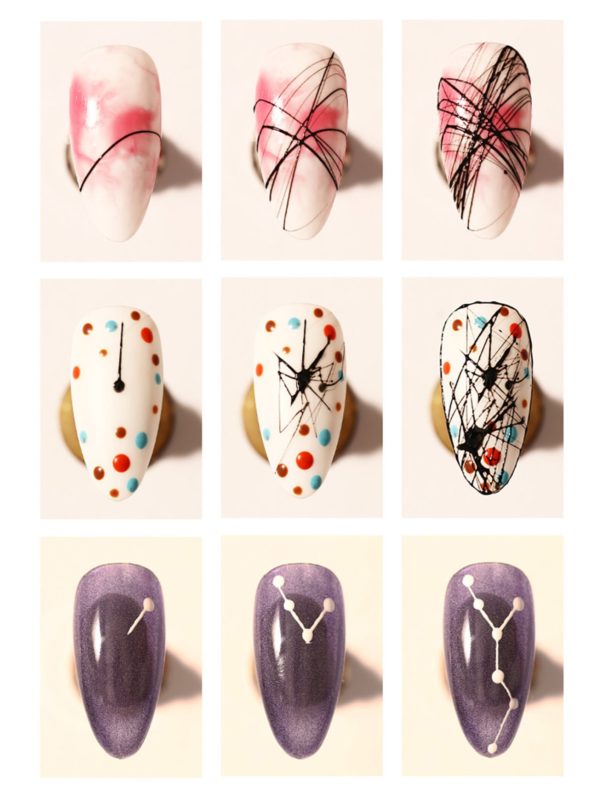 spider gel nail art