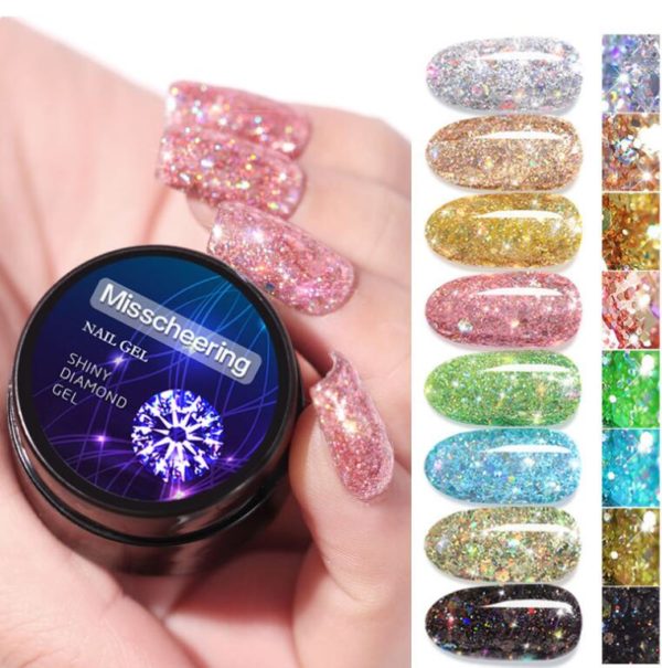 Diamond UV glitter gel nail gel