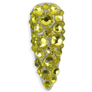 Olivgrön Rhinestones Strass Diamant 6 olika storlekar