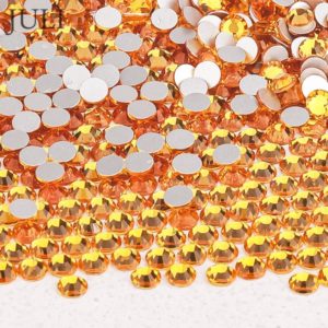 Orange gul Rhinestones Strass Diamant 6 olika storlekar 11