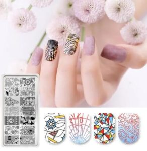 nail stamping plate nagel stämpelplatta Nagelinspirationer av nagelkonstnären skapade med nagelstämpel, även kallad för stämpelplatta eller stämpelmall - vacker mönster