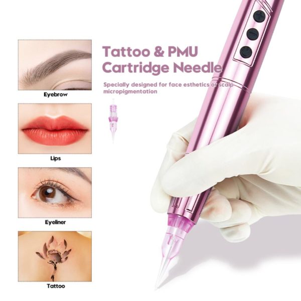 Nålar Cartridge för tatuering av ögonbryn för ombre bryn powder brows, eyeliner, läppar. Permanent makup Kosmetisk tatuering Display