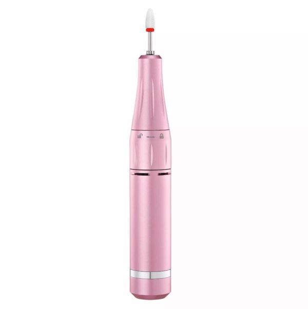 Nagelfil elektrisk Elfilar naglar LOTUS PREMIUM Version professionell elfil för nagelteknolog och skönhetssalong Närbild på produktens pennan i rosa färg