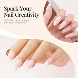 Bli inspirerad av vår gellack i vit färg med coola mönster design för din nail art