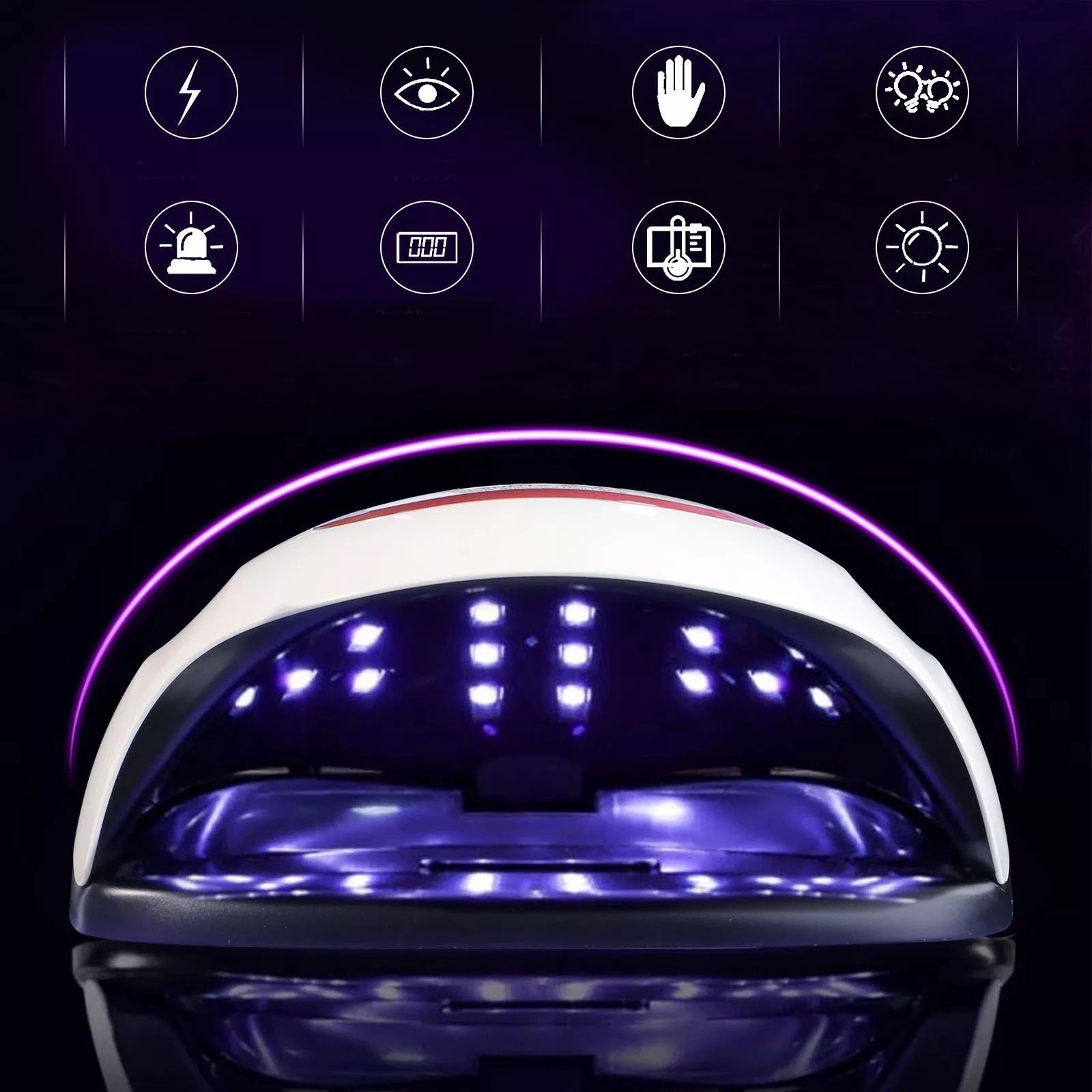 Super kraftfull UV LED nagellampa 220W olika funktioner