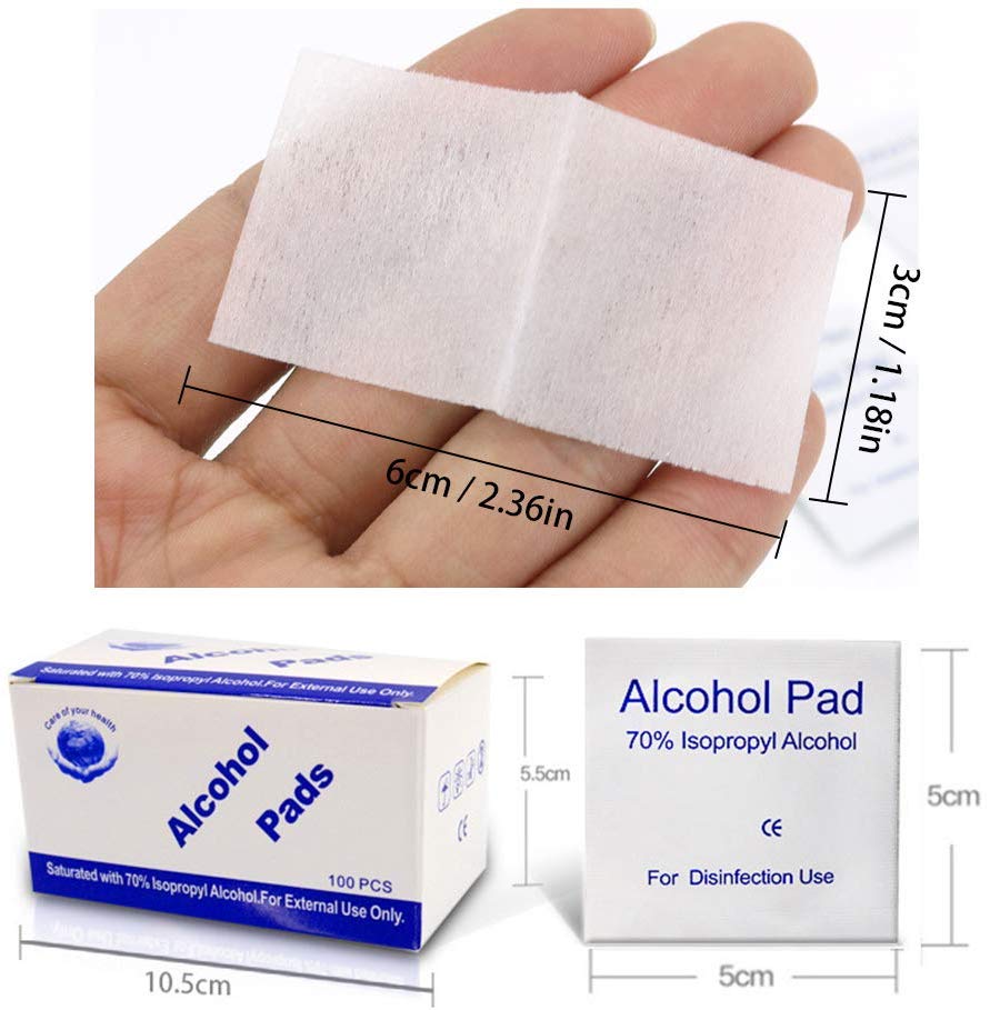 Alkoholpad 70 % isopropylalkohol för desinfektion Antiseptiskt 100 st Display