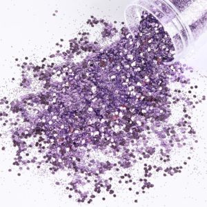 Ljuslila glitter Nagelglitter för nail art och andra konst project. Light purple nail glitter Stor volym 10 ml