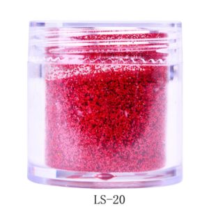 Röd rosa glitter Nagelglitter för nail art och andra konst project. Red pink nail glitter Stor volym 10 ml