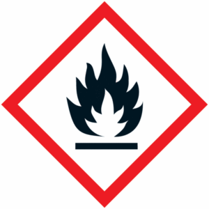 brandfarlig symbol