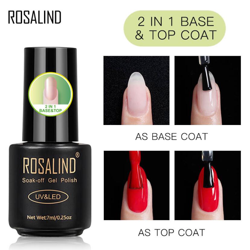 2 In 1 Base And Top Coat Gel Bright LED/UV 7ml