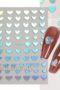 Coola 3D holografiska hjärta nagelklistermärken. Nail stickers 3D heart nageldekorationer nail decoration DH-308