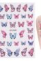 Färgglada unika fjärilar nagelklistermärken. Nail stickers colorful butterflies nageldekorationer nail decoration JO-2325-02
