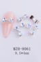 Fluga med Diamanter nagelsmycken i blåljus högkvalitativt. Bow tie Diamonds light blue light nail jewelry för nail art