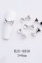 Fluga med Diamanter skarp form i vit nagelsmycken i vit högkvalitativt. Bow tie Diamonds slim shape nail jewelry för nail art