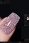 Gellack Shellack Diamond glitter Flashing lights i ljus rosa 15 ml Stor volym nr 003