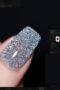 Gellack Shellack Diamond glitter Flashing lights i ljusblå 15 ml Stor volym nr 006