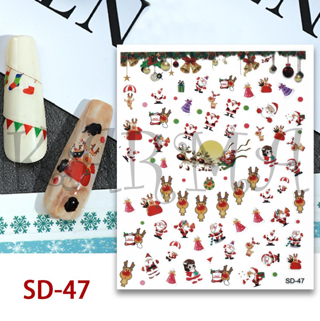 Nagelklistermärken super söta Christmas nail stickers Jul nageldekoration