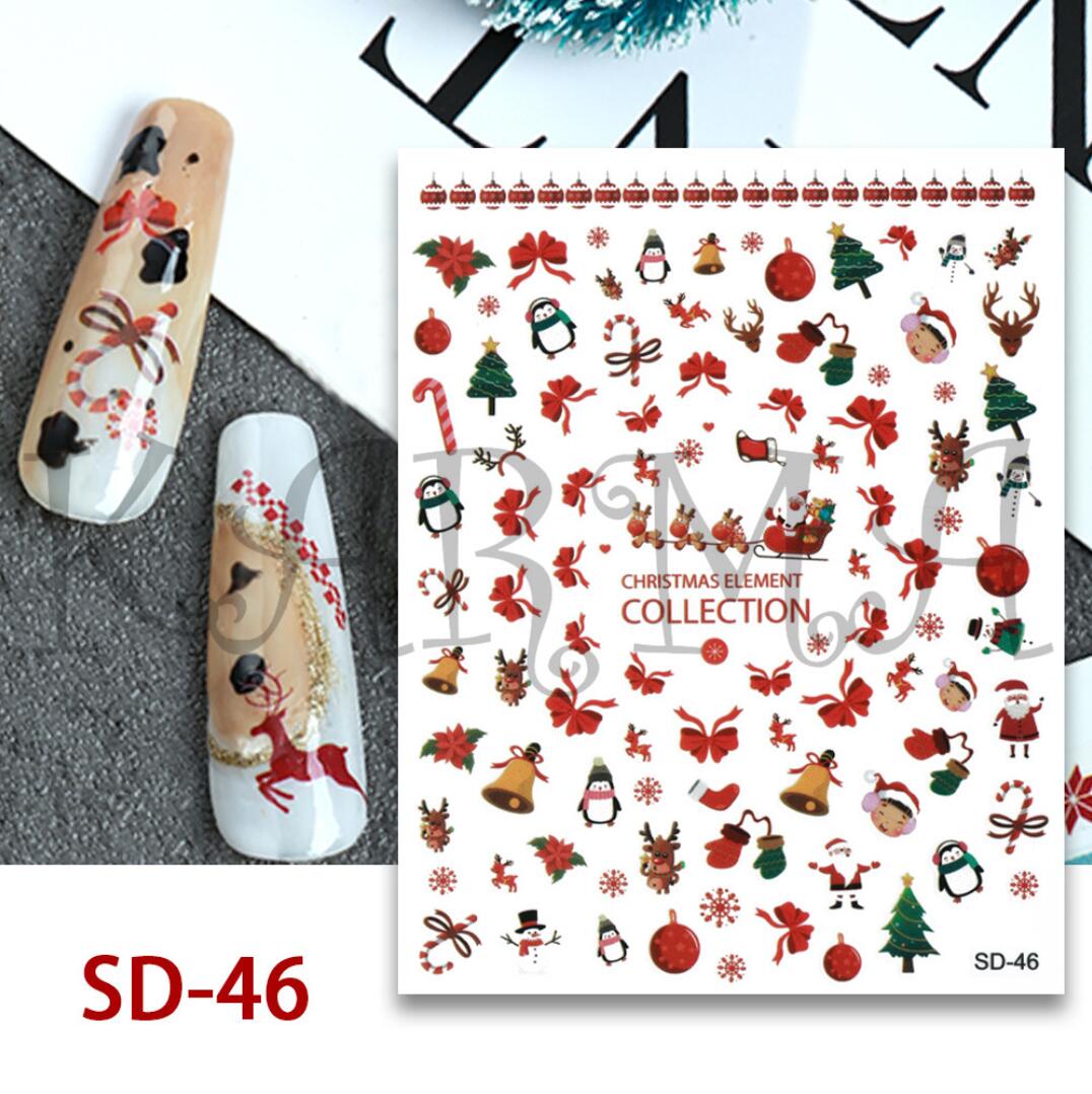 Nagelklistermärken super söta Christmas nail stickers Jul nageldekoration