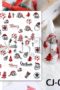 Klassik jul nagelklistermärken i julröd färg. Christmas nail stickers