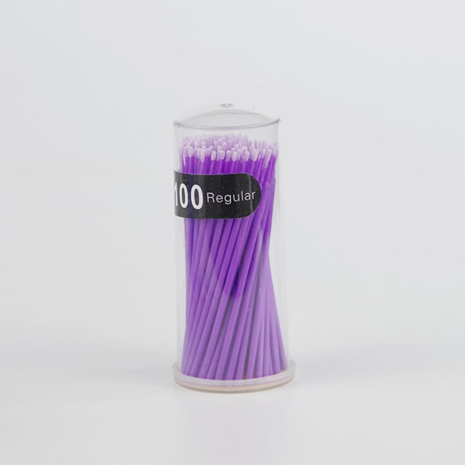 Microborste Microbrush i lila 100 st för Ögonfransförlängning | Salong tillbehör