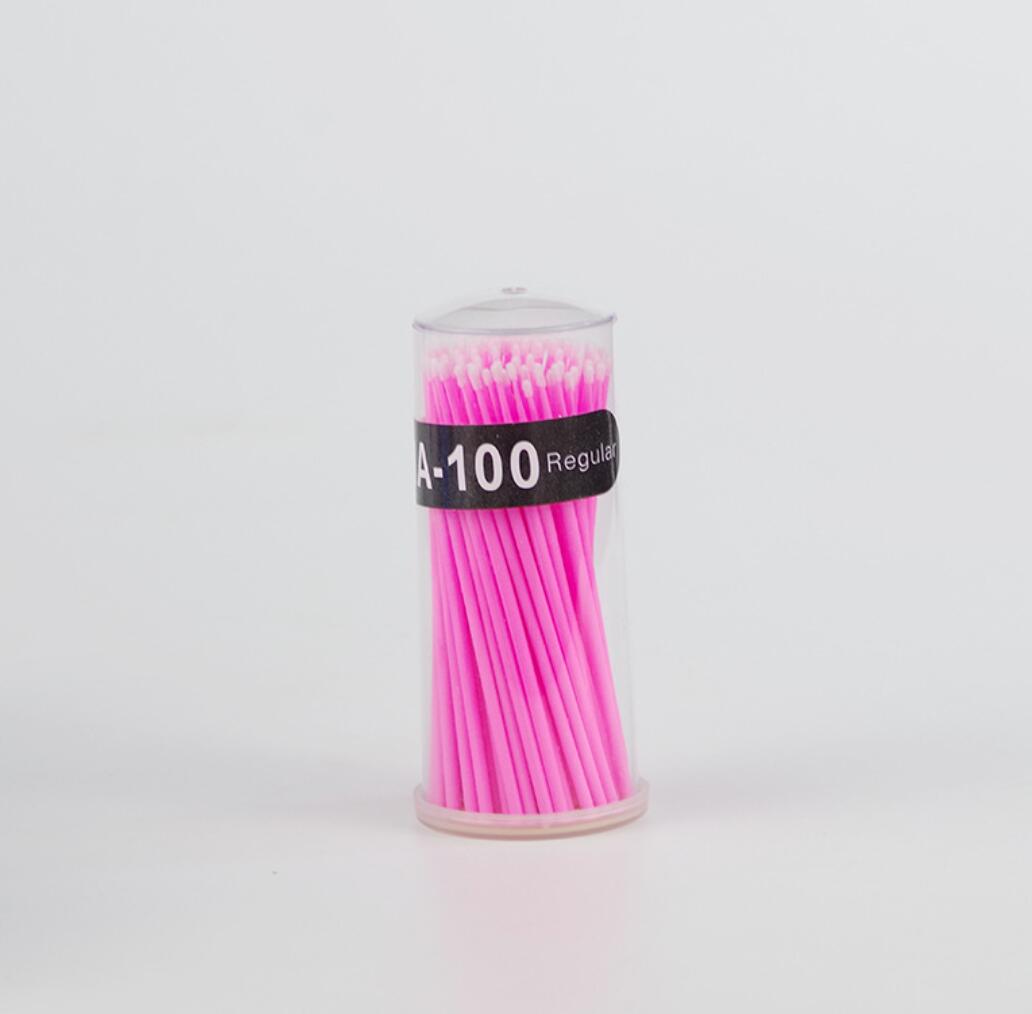 Microborste Microbrush i rosa 100 st för Ögonfransförlängning | Salong tillbehör