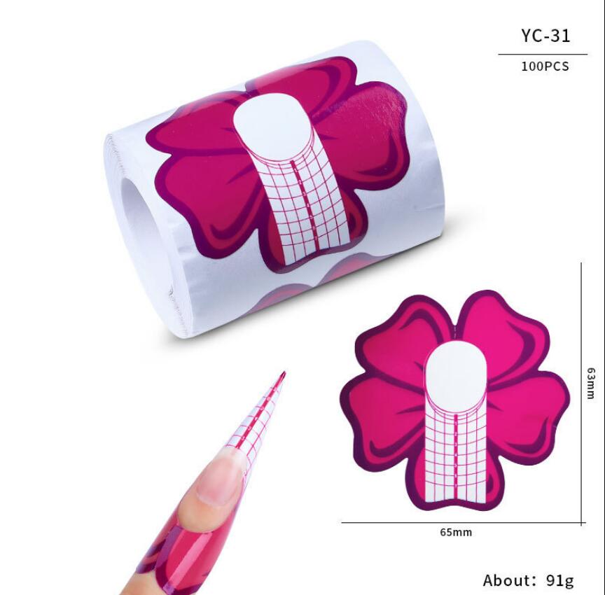Nagelmallar i rosa blomma form Nail forms | Nagelförlängning
