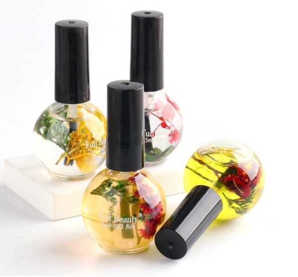 Nagelolja Nagelbandsolja Nail & Cuticle oil för Nagelvård med torkade blommor för manikyr Display på olika produkter bild 3