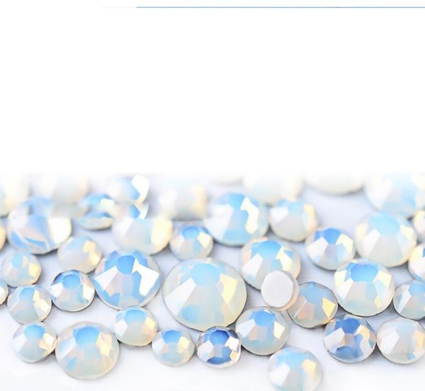 Nail Crystal Rhinestones Egg white diamonds mixed 2 size