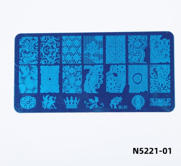 Nail stamping plates