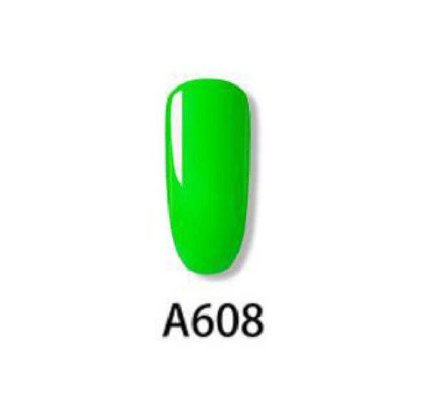 Neongrön gellack A608 - 7ml Neon gel