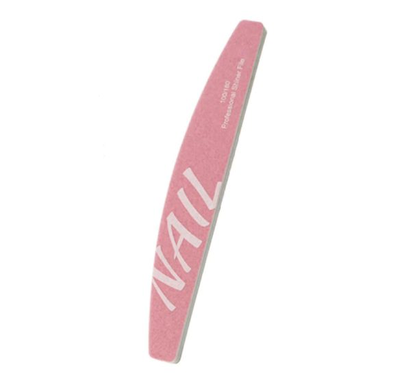 Professionell trä nagelfil 100/80 grits i rosa. Mycket hög kvalitet. Återanvändbar upp till 40 gånger mer