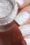 Silver glitter Pulver Frost silver Diamant glitter effekten som light elegance diamond glitter Nail art