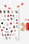 Spelkort Kortlek med olika stilar nagelklistermärken