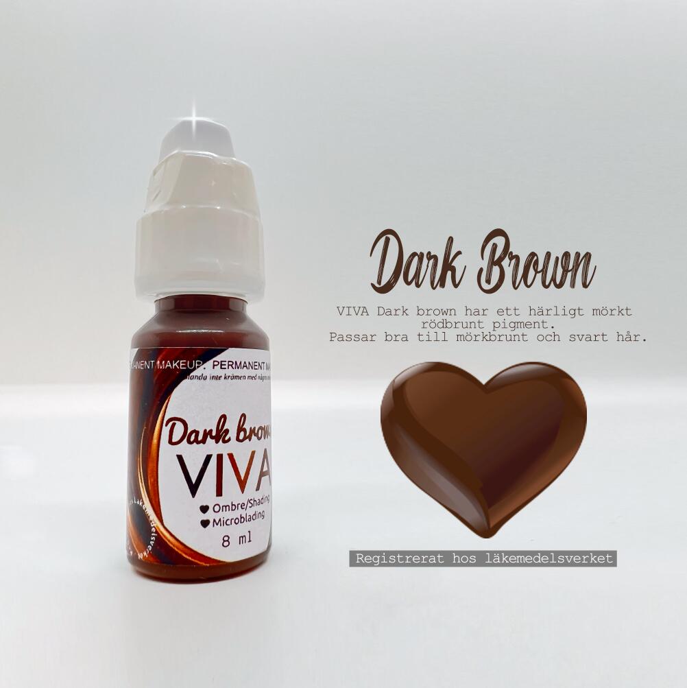 DARK BROWN Microblading & Powder brows 8 ml | Kosmetisk tatuering färg