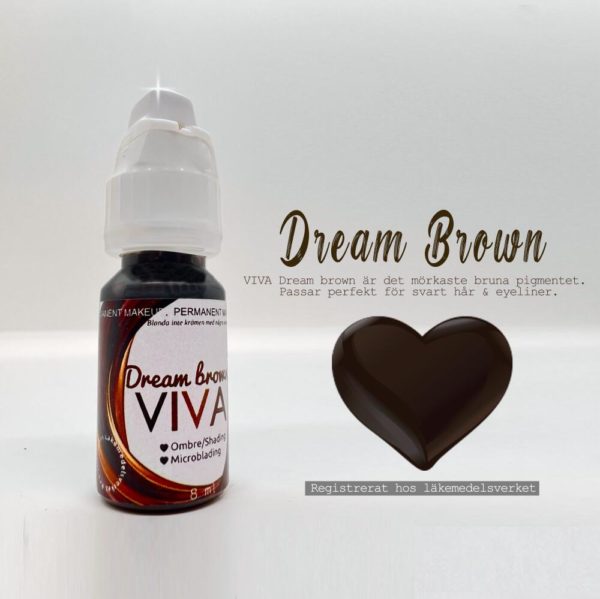 VIVA Dream brown permanent makeup rik pigment tatueringsfärg för tatuering av ögonbryn Eyebrow tatoo