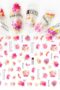 Vackra våriga pion i olika färger blommor nagelklistermärken för somriga naglar. Nail stickers flower garden nageldekorationer nail decoration F092