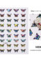 nagelklistermärken med fjäril Butterfly Nail stickers Nageldekorationer Självhäftande Vattentät nailart stickers och nageldekoration stickers HD 02