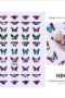 nagelklistermärken med fjäril Butterfly Nail stickers Nageldekorationer Självhäftande Vattentät nailart stickers och nageldekoration stickers HD09