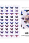 nagelklistermärken med fjäril Butterfly Nail stickers Nageldekorationer Självhäftande Vattentät nailart stickers och nageldekoration stickers HD10
