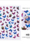 nagelklistermärken med fjäril Butterfly Nail stickers Nageldekorationer Självhäftande Vattentät nailart stickers och nageldekoration stickers HD12