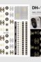 CHANEL Nagelklistermärken CC nail stickers Klistermärken i guld och svart kombination med olika varianter mönster Modell DH-153