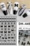 CHANEL Nagelklistermärken CC nail stickers Klistermärken i guld, svart och vit kombination med fulga, hjärta, text av olika mönster Modell DH-445