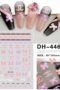 CHANEL Nagelklistermärken CC nail stickers Klistermärken i pastell rosa, lila, svart och vit kombination med fulga, hjärta, text av olika mönster Modell DH-446