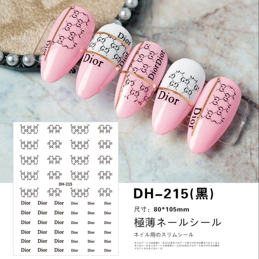 Dior Nagelklistermärken nail stickers Svart