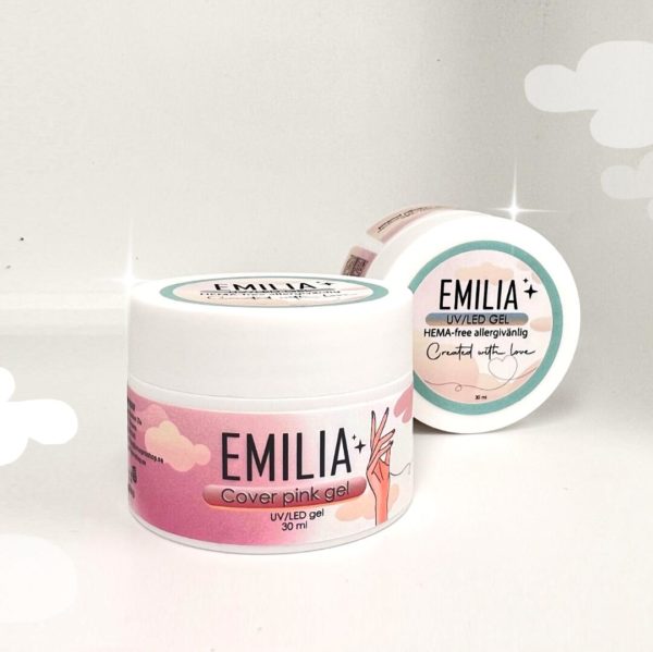Emilia Nagelgel Cover pink gel för nagelbädden, spröda eller spruckna naglar. Display på produkten