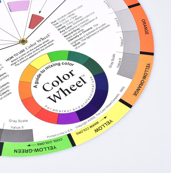 Färgtonscirkel Color Wheel for att guida dig hur man blanda olika färger. Närbilden på produkten